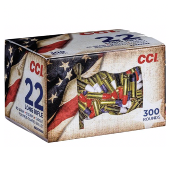 CCI Patriot Pack Ammunition 22 Long Rifle 40 Grain Round Nose Box of 300