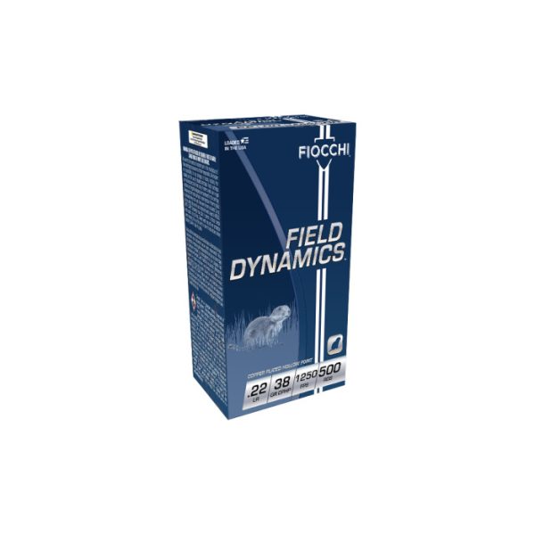 Fiocchi Range Dynamics Ammunition 22 Long Rifle 38 Grain Hollow Point Box of 50