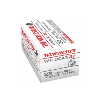 Winchester Wildcat Ammunition 22 Long Rifle 40 Grain Round Nose Box of 50