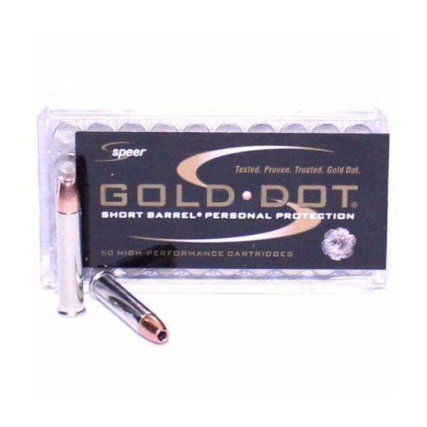 Speer Gold Dot Ammunition 22 Winchester Magnum Rimfire (WMR) 40 Grain Hollow Point Box of 50