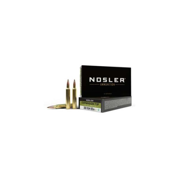 Nosler E-Tip Ammunition 300 Remington Ultra Magnum (RUM) 180 Grain Spire Point Box of 20