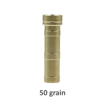 Carbon Express #1 50 Grain (.244" Diameter) Arrow Inserts Brass Pack of 12