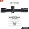 Athlon Optics Helos BTR Gen 2 Rifle Scope First Focal Plane 2-12x42mm Illuminated AHMR2 MOA Reticle Black - Image 3