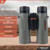 Athlon Optics Neos G2 HD Binoculars 10x42mm Green - Image 3