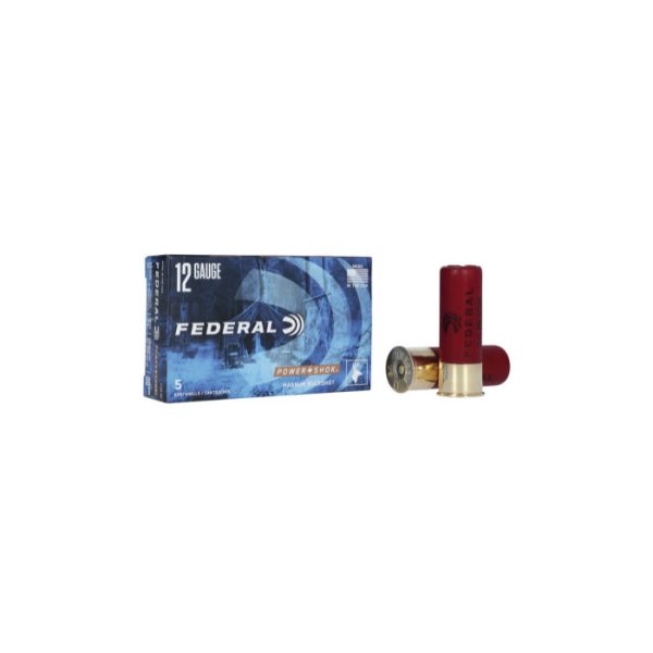 Federal Premium Power-Shok Ammunition 12 Gauge 3" 1-7/8 oz #00 Buck Box of 5