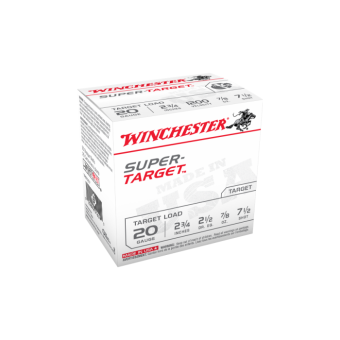 Winchester  Super Target Ammunition 20 Gauge 2-3/4" 7/8 oz #7.5 Shot Box of 25