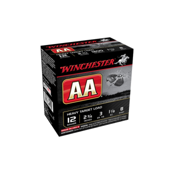 Winchester AA Heavy Target Ammunition 12 Gauge 2-3/4" 1-1/8 oz #8 Shot Box of 25