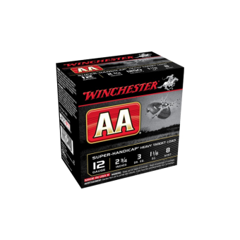 Winchester AA Super-Handicap Ammunition 12 Gauge 2-3/4" 1-1/8 oz #8 Shot Box of 25