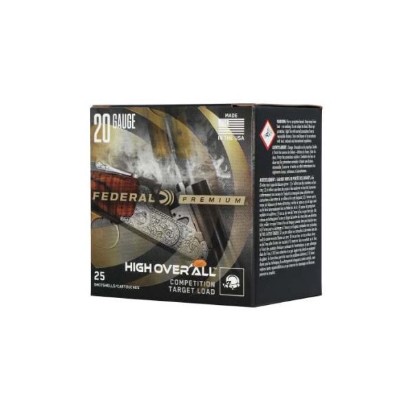 Federal Premium High Over All Ammunition 20 Gauge 2-3/4" 7/8 oz #8 Shot Box of 25