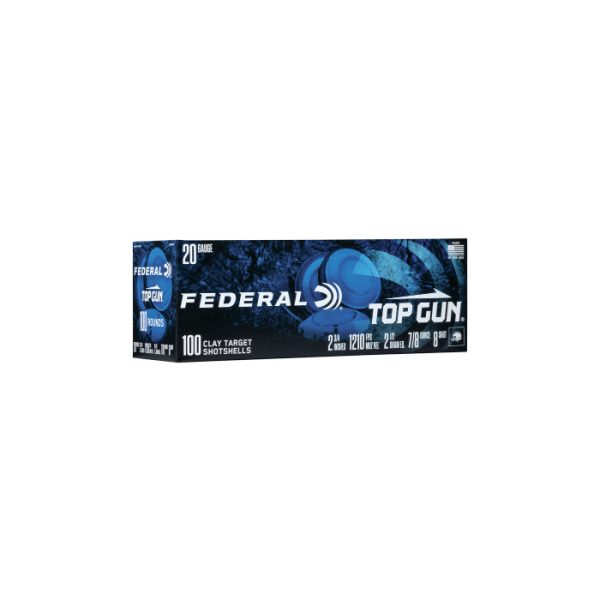Federal Premium Top Gun Ammunition 20 Gauge 2-3/4" 7/8 oz #8 Shot Box of 100