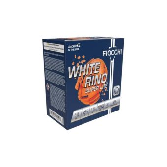 Fiocchi White Rino Super Lite Ammunition 12 Gauge 2-3/4" 1-1/8 oz #8 Shot Box of 25