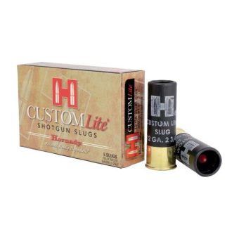 Hornady Custom Lite Ammunition 12 Gauge 2-3/4" 300 Grains Slug Box of 5