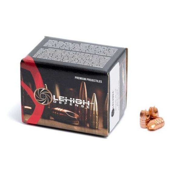Lehigh Xtreme Defense Bullets (.452 Diameter) 205 Grain Solid Copper Fluted Box of 50