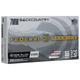 Federal Premium Ammunition 7mm Backcountry 155 Grain Terminal Ascent Polymer Tipped Box of 20