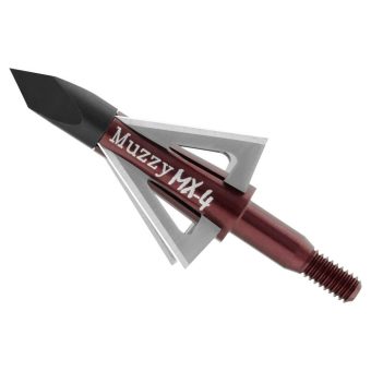 Muzzy MX-4 4-Blade Fixed Blade Broadhead 100 1-1/8" Cutting Diameter Pack of 3