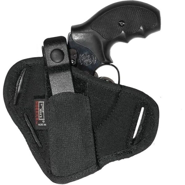Uncle Mike's Super Belt Slide Holster Ambidextrous 2” Barrel Small Frame 5-Shot Revolvers with Hammer Spur Nylon Black