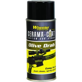 Wheeler Cerama-Coat Firearm Finish Olive Drab 4 Ounce Aerosol